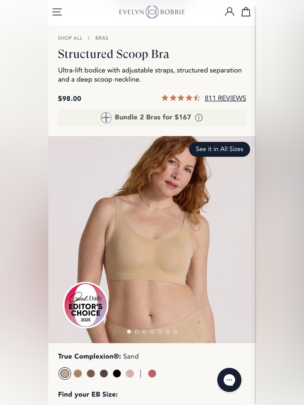 Evelyn & Bobbie Structured Scoop Bra